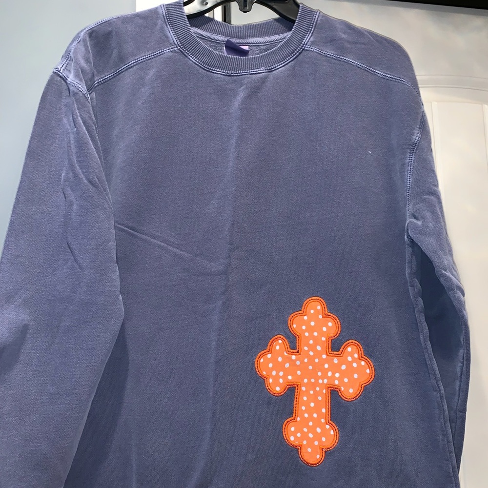 Auburn cross comfort colors sweatshirt